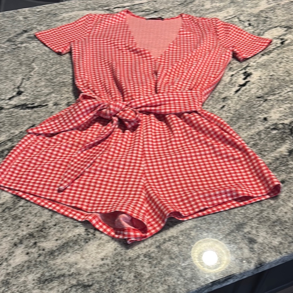 Zara checkered Romper